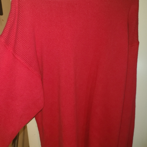 Vintage Tommy Hilfiger Red Sweater Men’s M CrewNeck Heavy Pullover Crown Logo - Picture 4 of 5